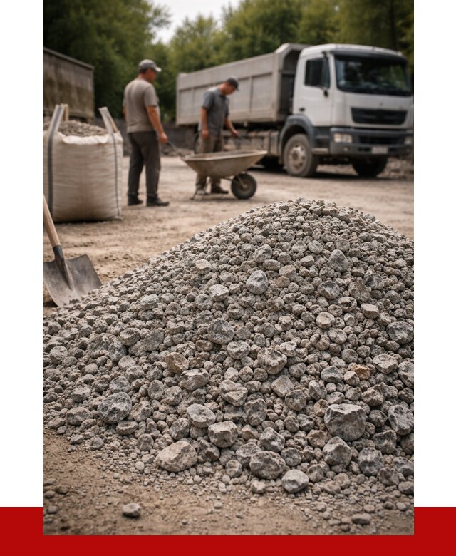 Гранитный щебень фракция 20-40 в Дубне от 3267 руб. ПРОНЕРУДДбн