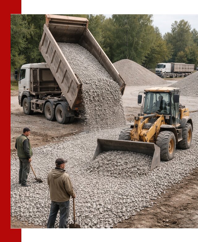 Купить гравийный щебень фракция 20-40 в Дубне с доставкой