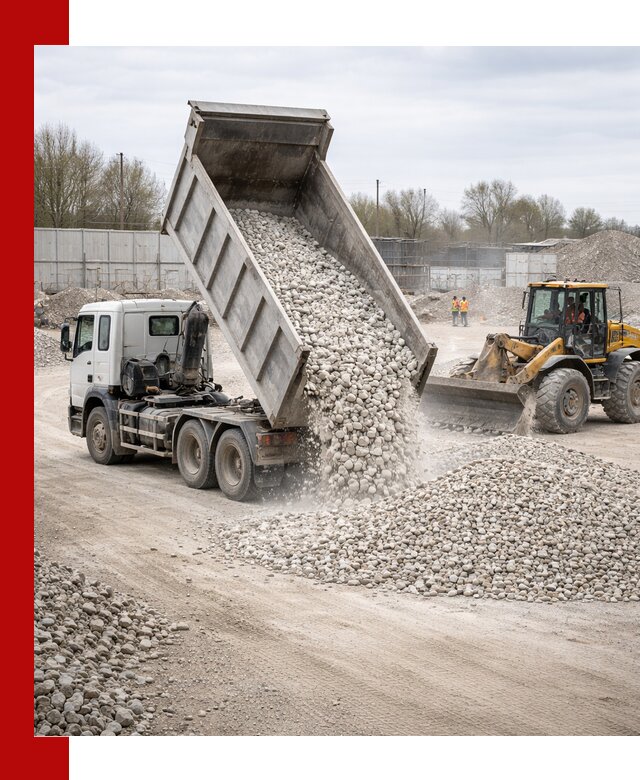 Доставка и продажа известнякового щебня в Дубне