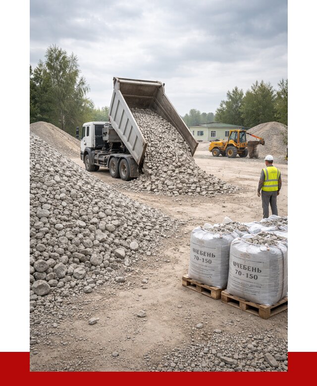 Известняковый щебень фракция 70-150 в Дубне от 1276 р. | ПРОНЕРУДДбн