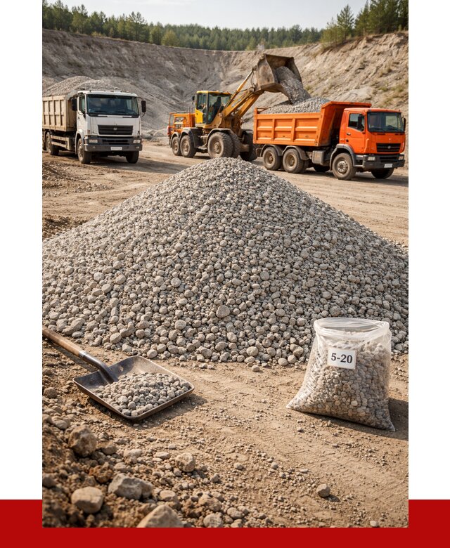 Доломитовый щебень фр. 5-20 в Дубне от 4288 р. | ПРОНЕРУДДбн