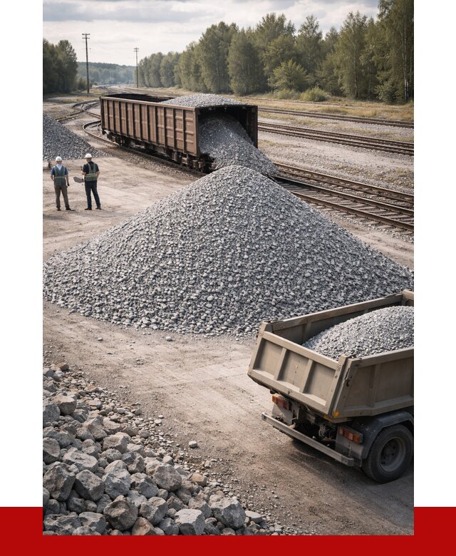 Железнодорожный щебень 20-60 в Дубне от 1736 р. | ПРОНЕРУДДбн
