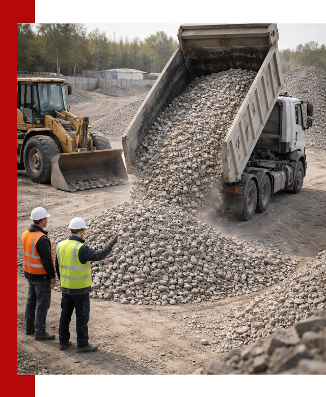 Вторичный щебень фракция 40–70 доставка в Дубне