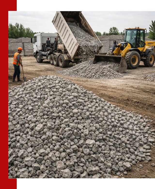 Доставка бетонного щебня фракции 40-70 в Дубне