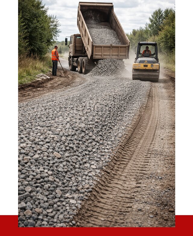 Щебень для отсыпки дороги в Дубне от 2756 р. ПРОНЕРУДДбн