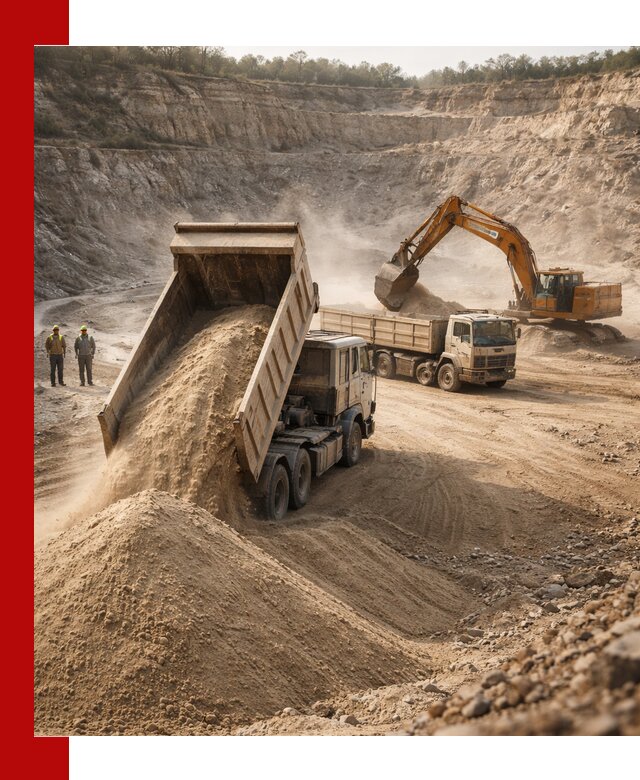 Карьерный песок навалом с доставкой в Дубне