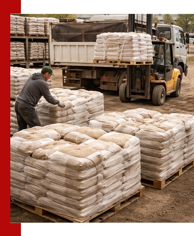 Карьерный песок в мешках с доставкой в Дубне