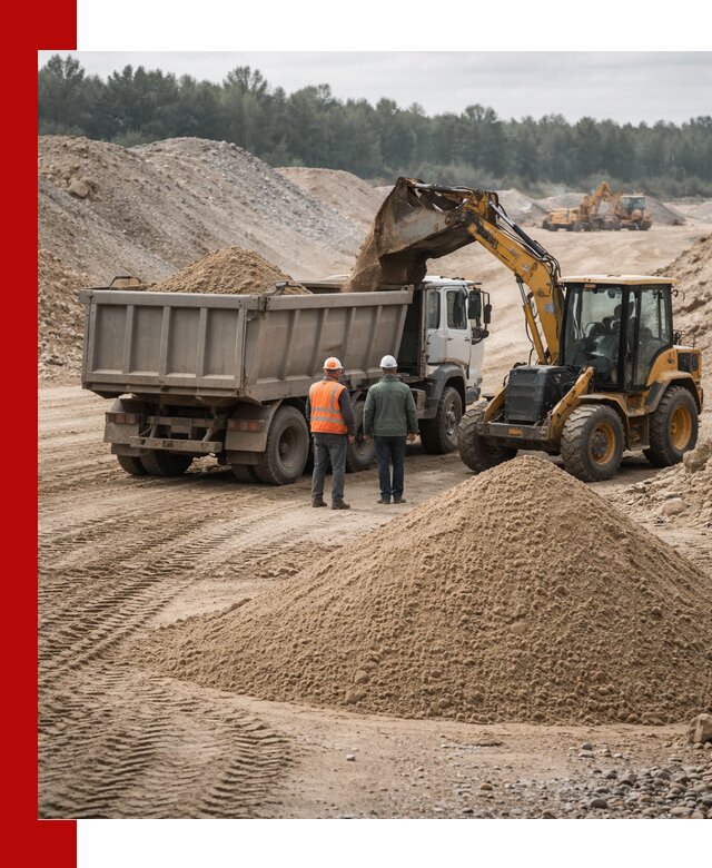 Карьерный среднезернистый песок с доставкой в Дубне