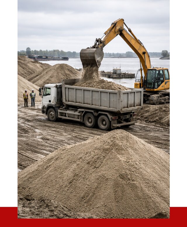 Купить речной песок навалом в Дубне от 1838 р., ПРОНЕРУДДбн