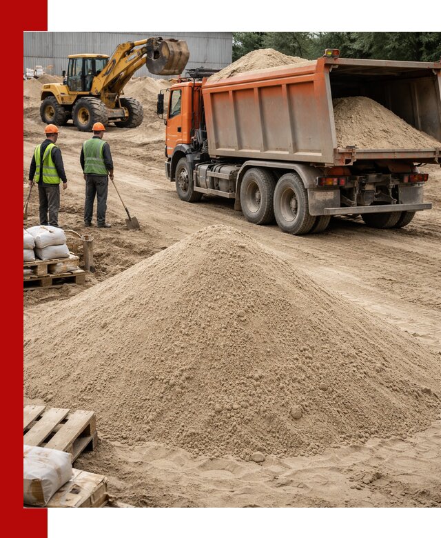 Доставка и продажа мытого речного песка в Дубне