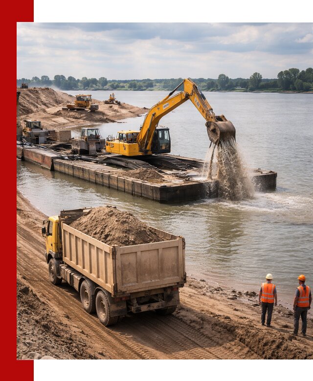 Намывной песок с доставкой в Дубне оптом и в розницу