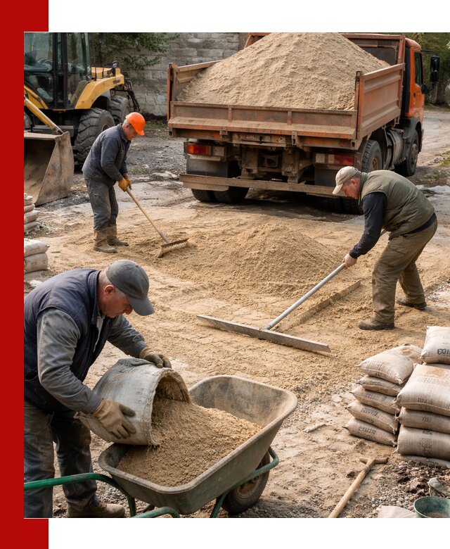 Поставка песка для стяжки в Дубне с быстрой доставкой