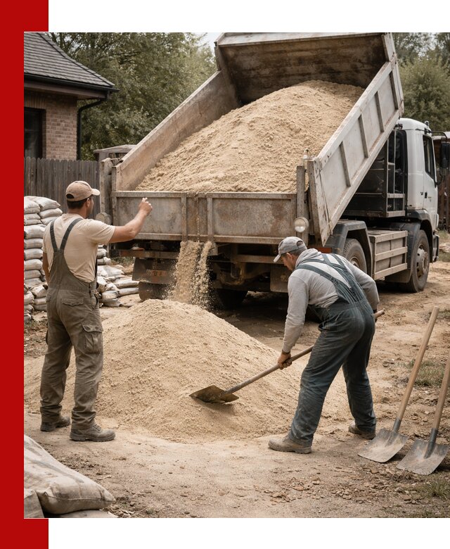 Песок для штукатурки с доставкой в Дубне качественный и чистый