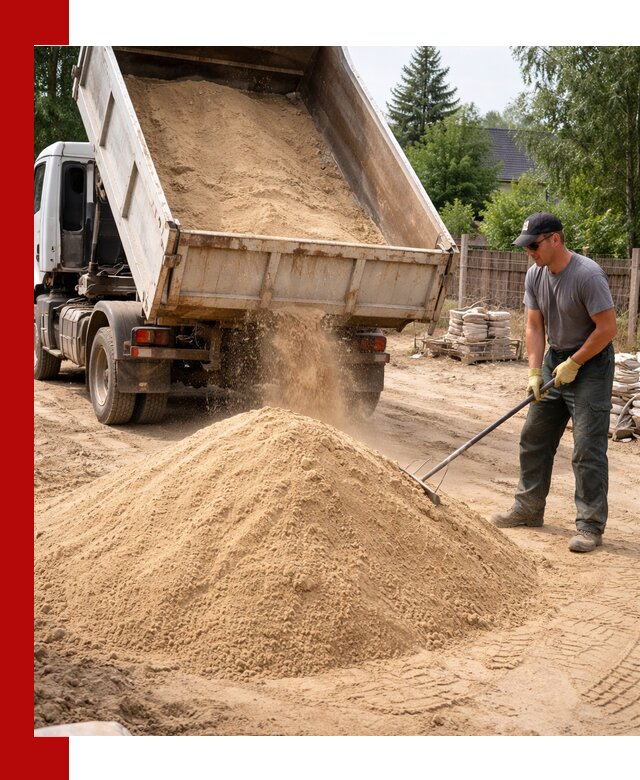 Доставка сухого песка самосвалами в Дубне