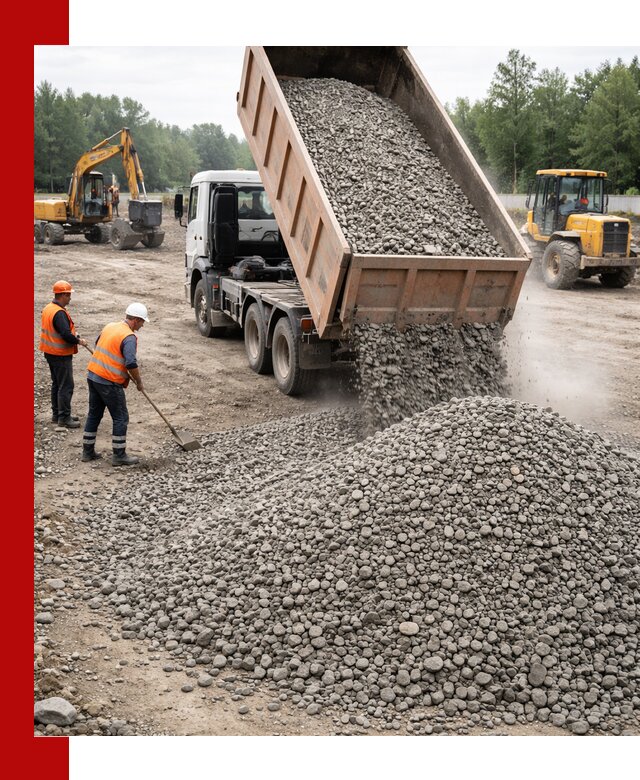 Доставка гравия фракции 40-70 в Дубне оптом и в розницу