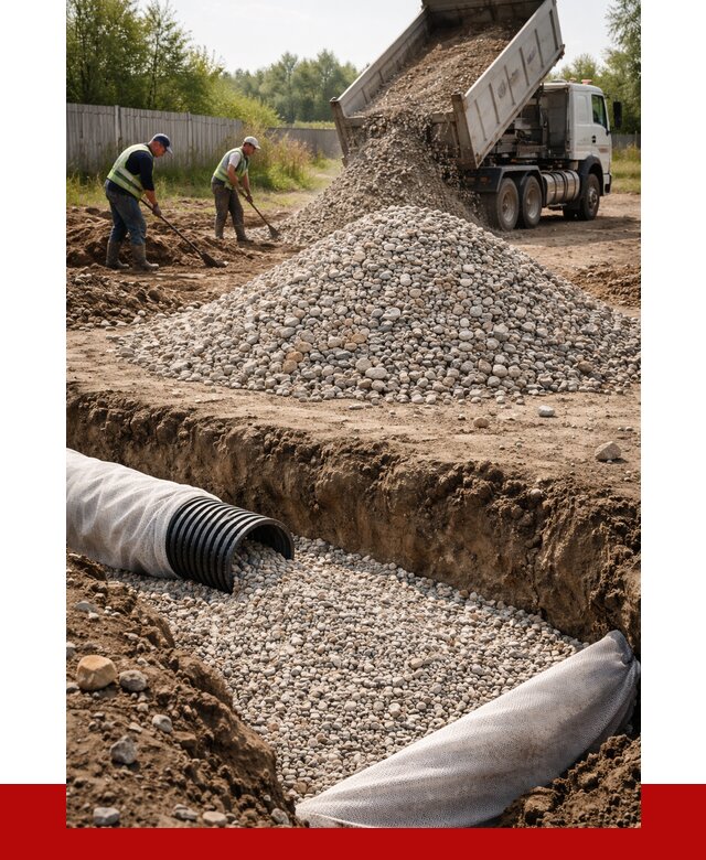 Гравий для дренажа в Дубне от 2246 р., доставка ПРОНЕРУДДбн