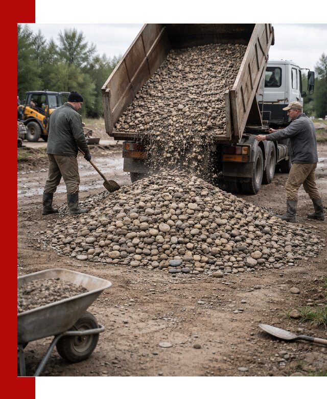 Доставка гальки речной оптом и в розницу в Дубне