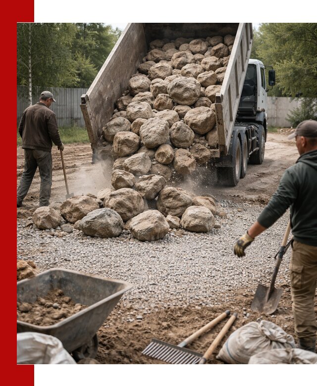 Доставка и укладка булыжника в Дубне