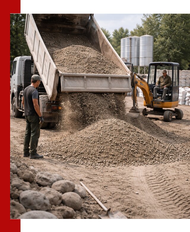 Доставка ПГС С3 в Дубне самосвалами и миксерами