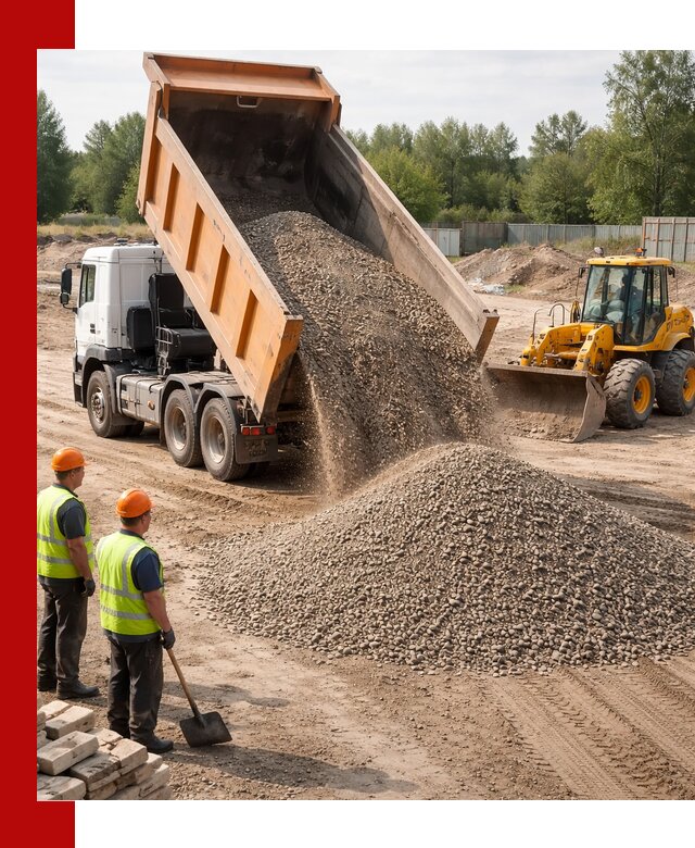 Доставка щебёночно-песчаной смеси ЩПС С7 в Дубне
