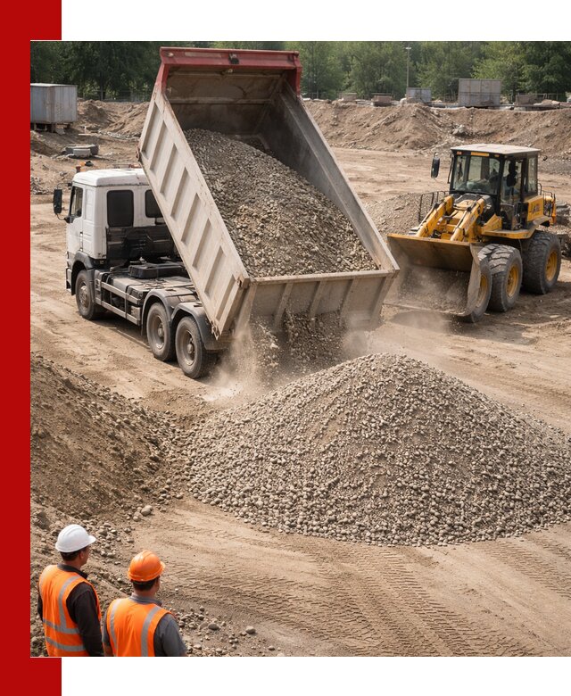 Щебень с песком (ЩГПС С2) с доставкой в Дубне