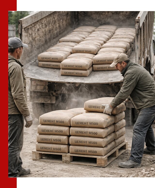 Цемент М500 с доставкой самосвалом в Дубне