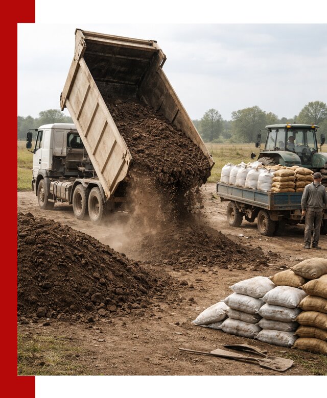 Доставка грунта и удобрений оптом в Дубне для сельхоз и строительства