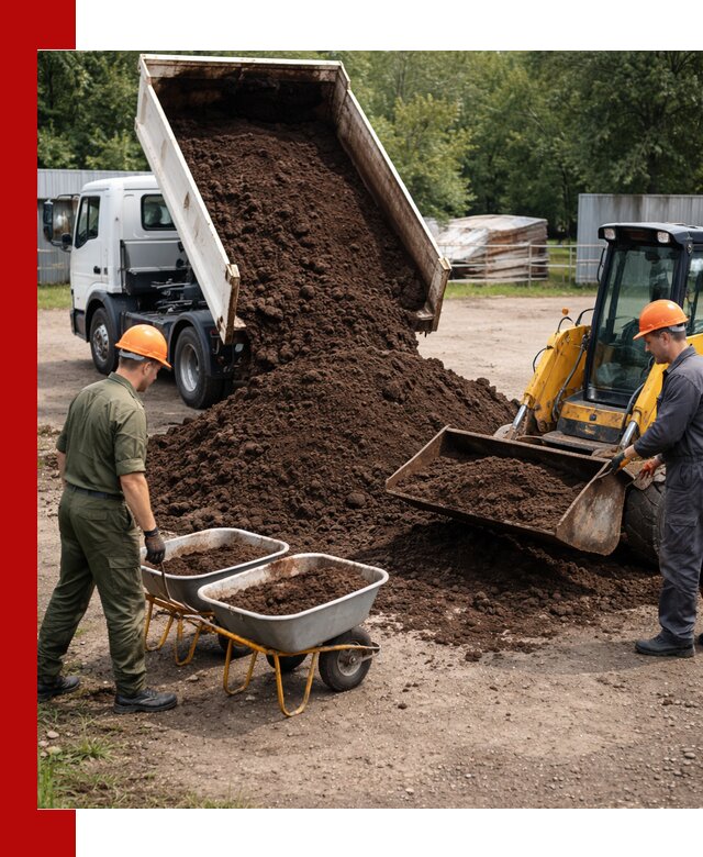 Доставка торфо-земляной смеси в Дубне для огорода и ландшафта