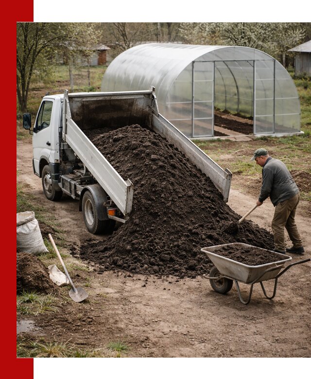 Чернозем для теплицы с доставкой в Дубне
