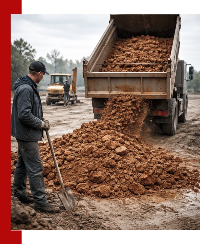Глина для засыпки в Дубне с доставкой самосвалами