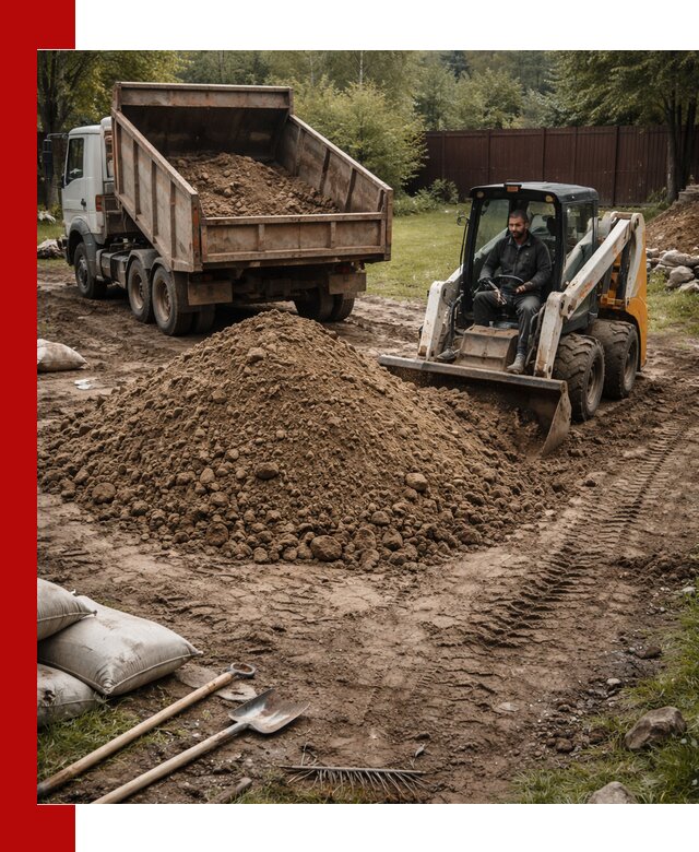 Суглинок для планировки участков в Дубне с доставкой и выгрузкой