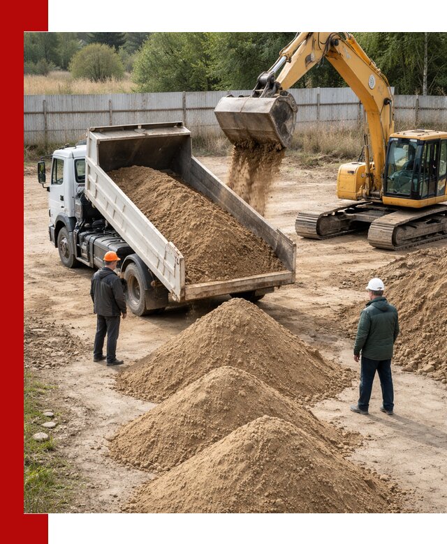 Доставка супеси вагонными и автопартиями в Дубне