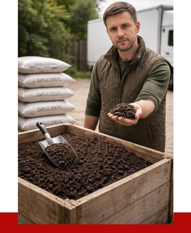 Купить биогумус в Дубне с доставкой от 8678 р. за куб | ПРОНЕРУДДбн