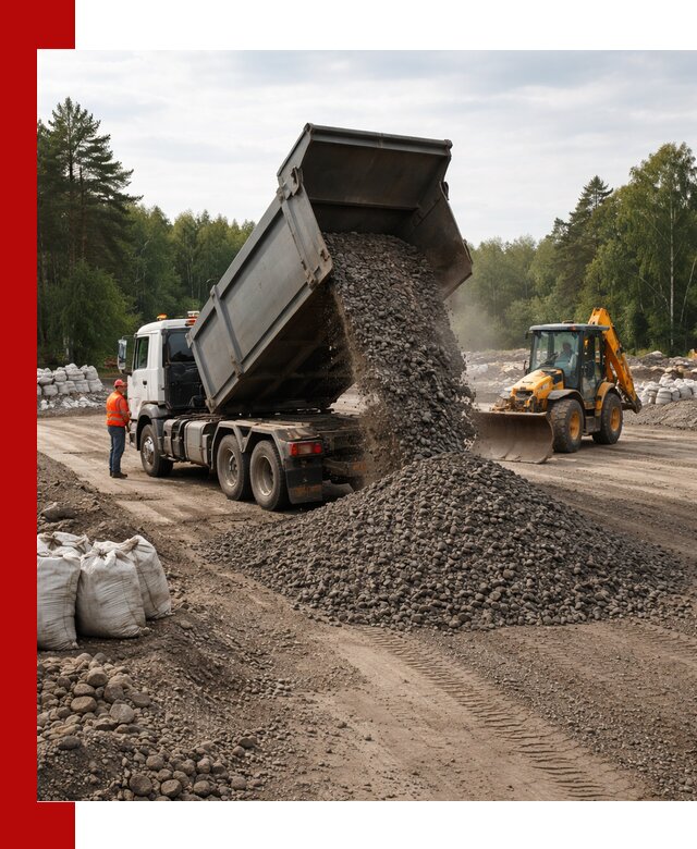 Доставка дробленого асфальта в Дубне для дорожных работ