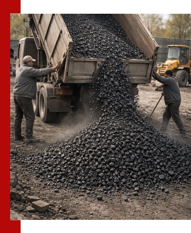 Доставка угля семечка самосвалами в Дубне