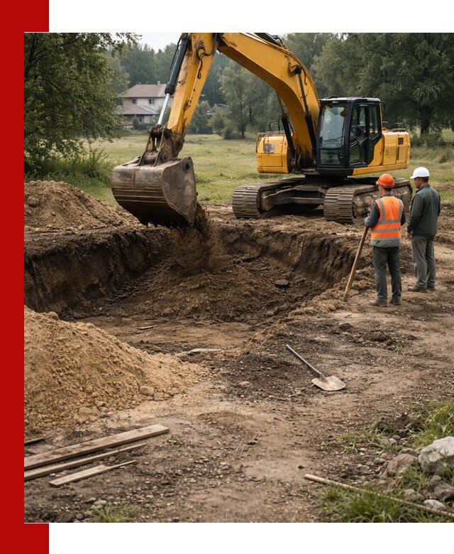 Рытье котлована под фундамент в Дубне (быстро и недорого)