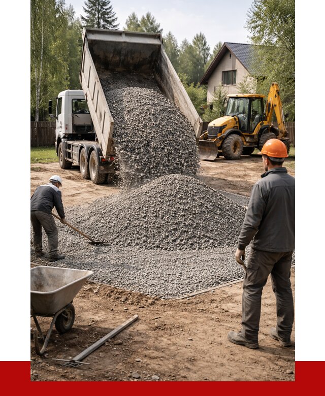 Отсыпка участка щебнем в Дубне от 6636 р. ПРОНЕРУДДбн