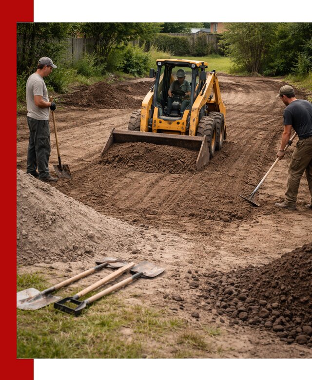 Планировка участка грунтом с вывозом и доставкой в Дубне