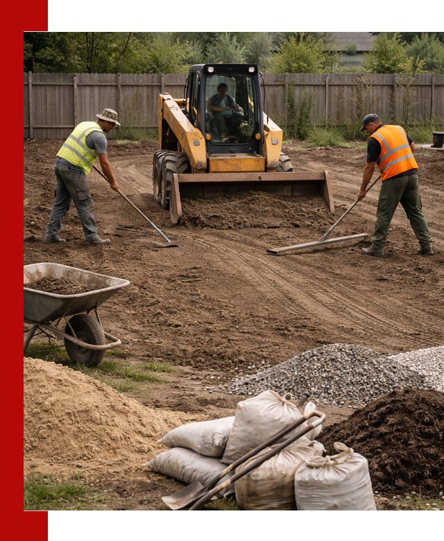 Выравнивание участка под строительство и благоустройство в Дубне